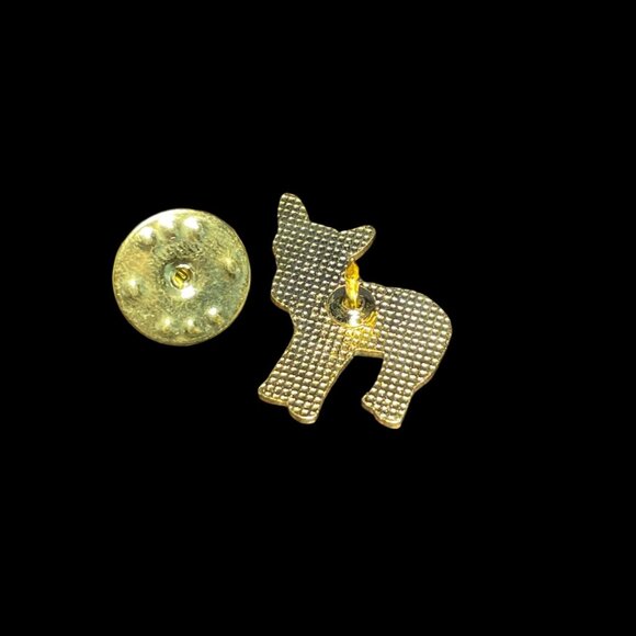 White Spanish Farm Donkey Enamel Brooch Pin Vintage - Picture 4 of 4